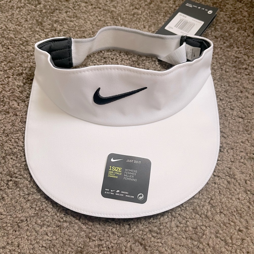 Nike large bill visor white
